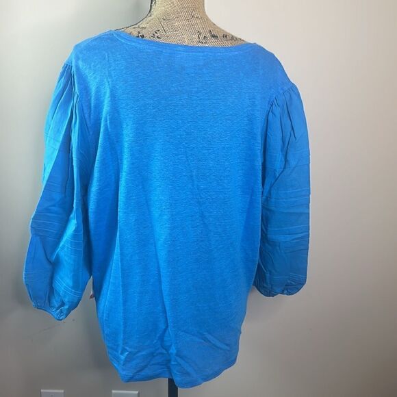 Chicos Sz 4 linen top - Picture 4 of 8